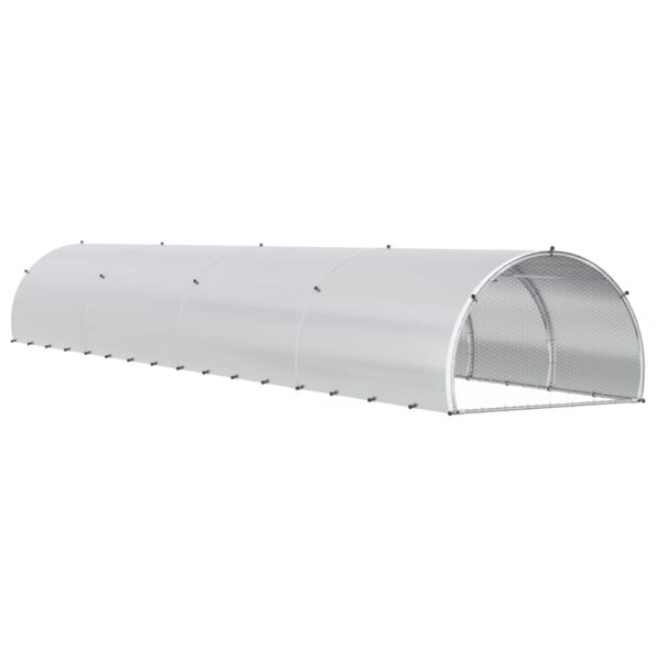 vidaXL Kurník pre kurčatá Strieborná 800 x 150 x 100 cm – Obrázok 5