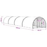 vidaXL Kurník pre kurčatá Strieborná 800 x 150 x 100 cm – Obrázok 9