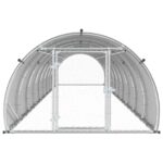 vidaXL Kurník pre kurčatá Strieborná 1000 x 150 x 100 cm – Obrázok 3
