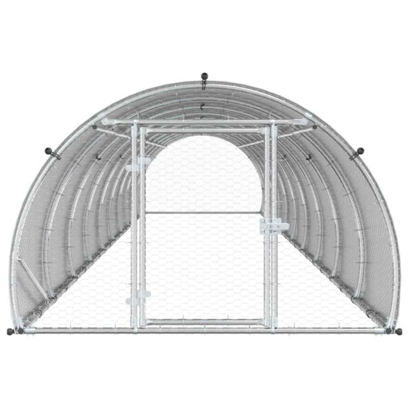 vidaXL Kurník pre kurčatá Strieborná 1000 x 150 x 100 cm – Obrázok 3