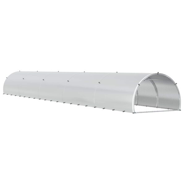 vidaXL Kurník pre kurčatá Strieborná 1000 x 150 x 100 cm – Obrázok 5