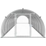 vidaXL Kurník pre kurčatá Strieborná 1200 x 150 x 100 cm – Obrázok 3