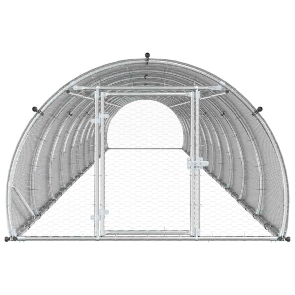 vidaXL Kurník pre kurčatá Strieborná 1200 x 150 x 100 cm – Obrázok 3