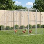 vidaXL Kurník pre kurčatá Strieborná 400 x 200 x 200 cm – Obrázok 9