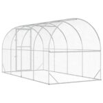 vidaXL Kurník pre kurčatá Strieborná 400 x 200 x 200 cm – Obrázok 5