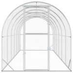 vidaXL Kurník pre kurčatá Strieborná 600 x 200 x 200 cm – Obrázok 3