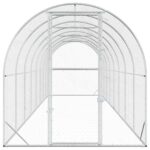 vidaXL Kurník pre kurčatá Strieborná 800 x 200 x 200 cm – Obrázok 3