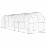 vidaXL Kurník pre kurčatá Strieborná 800 x 200 x 200 cm – Obrázok 5