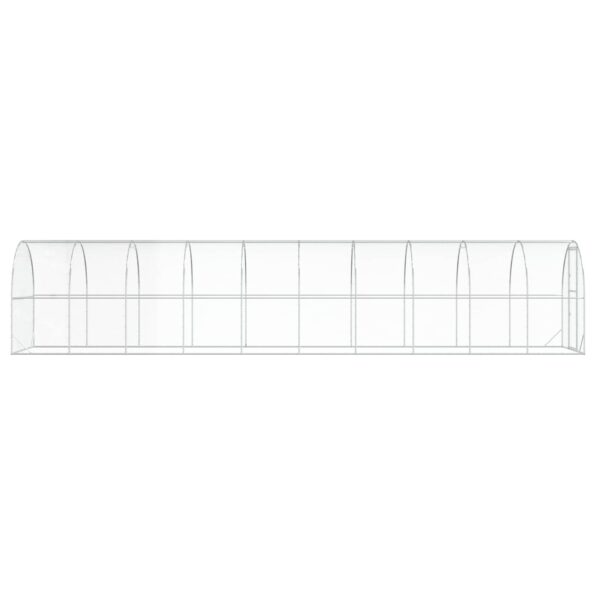 vidaXL Kurník pre kurčatá Strieborná 1000 x 200 x 200 cm – Obrázok 4