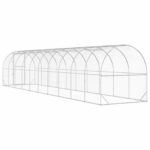 vidaXL Kurník pre kurčatá Strieborná 1000 x 200 x 200 cm – Obrázok 5