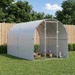 vidaXL Kurník pre kurčatá Strieborná 400 x 200 x 200 cm – Obrázok 10