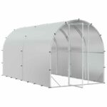 vidaXL Kurník pre kurčatá Strieborná 400 x 200 x 200 cm – Obrázok 2