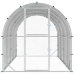 vidaXL Kurník pre kurčatá Strieborná 400 x 200 x 200 cm – Obrázok 3