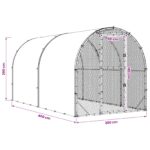 vidaXL Kurník pre kurčatá Strieborná 400 x 200 x 200 cm – Obrázok 9