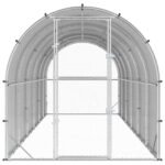 vidaXL Kurník pre kurčatá Strieborná 600 x 200 x 200 cm – Obrázok 3