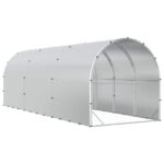 vidaXL Kurník pre kurčatá Strieborná 600 x 200 x 200 cm – Obrázok 5