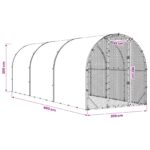 vidaXL Kurník pre kurčatá Strieborná 600 x 200 x 200 cm – Obrázok 9