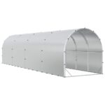 vidaXL Kurník pre kurčatá Strieborná 800 x 200 x 200 cm – Obrázok 5