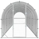 vidaXL Kurník pre kurčatá Strieborná 1000 x 200 x 200 cm – Obrázok 3