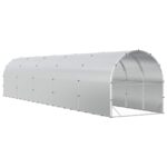 vidaXL Kurník pre kurčatá Strieborná 1000 x 200 x 200 cm – Obrázok 5