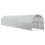 vidaXL Kurník pre kurčatá Strieborná 1200 x 200 x 200 cm – Obrázok 2