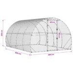 vidaXL Kurník pre kurčatá Strieborná 400 x 300 x 200 cm – Obrázok 8