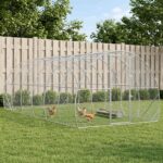 vidaXL Kurník pre kurčatá Strieborná 600 x 300 x 200 cm – Obrázok 9