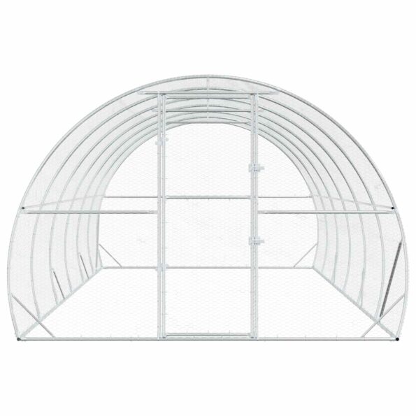 vidaXL Kurník pre kurčatá Strieborná 600 x 300 x 200 cm – Obrázok 3