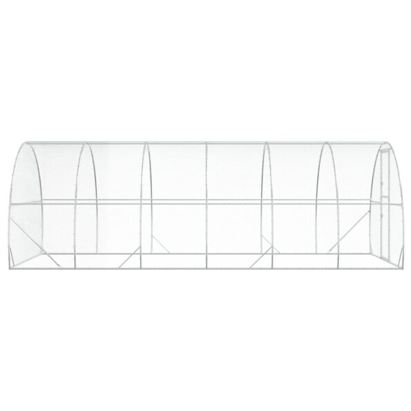 vidaXL Kurník pre kurčatá Strieborná 600 x 300 x 200 cm – Obrázok 4
