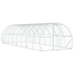 vidaXL Kurník pre kurčatá Strieborná 800 x 300 x 200 cm – Obrázok 2