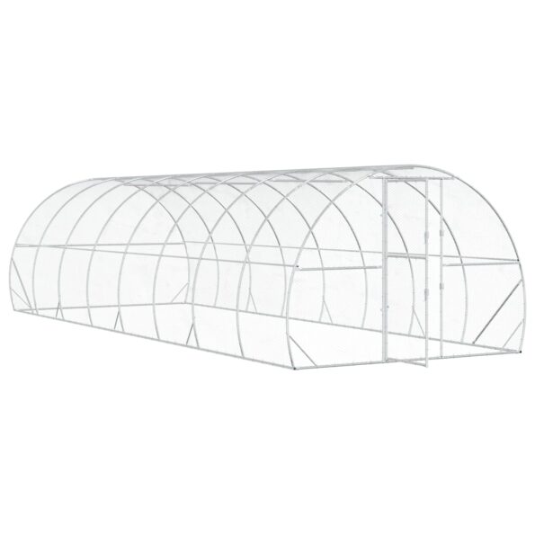 vidaXL Kurník pre kurčatá Strieborná 800 x 300 x 200 cm – Obrázok 2