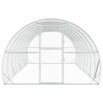vidaXL Kurník pre kurčatá Strieborná 800 x 300 x 200 cm – Obrázok 3