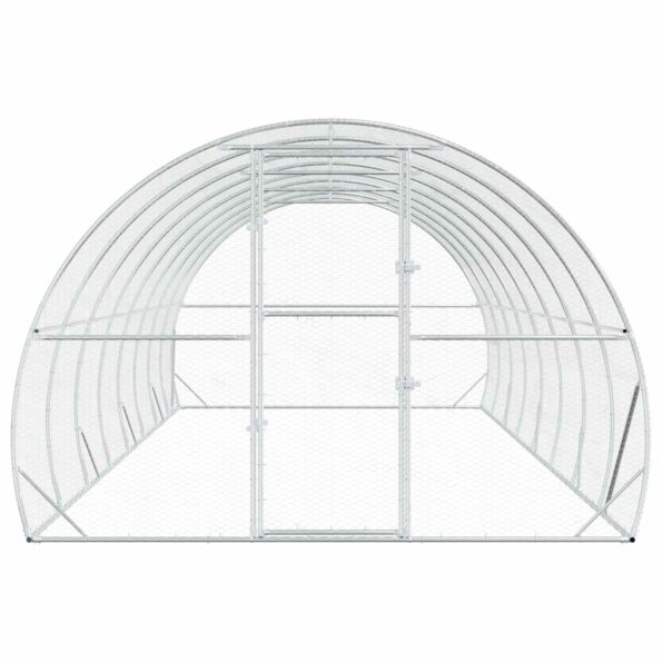 vidaXL Kurník pre kurčatá Strieborná 800 x 300 x 200 cm – Obrázok 3