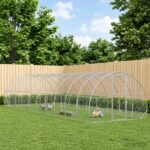 vidaXL Kurník pre kurčatá Strieborná 1000 x 300 x 200 cm – Obrázok 9
