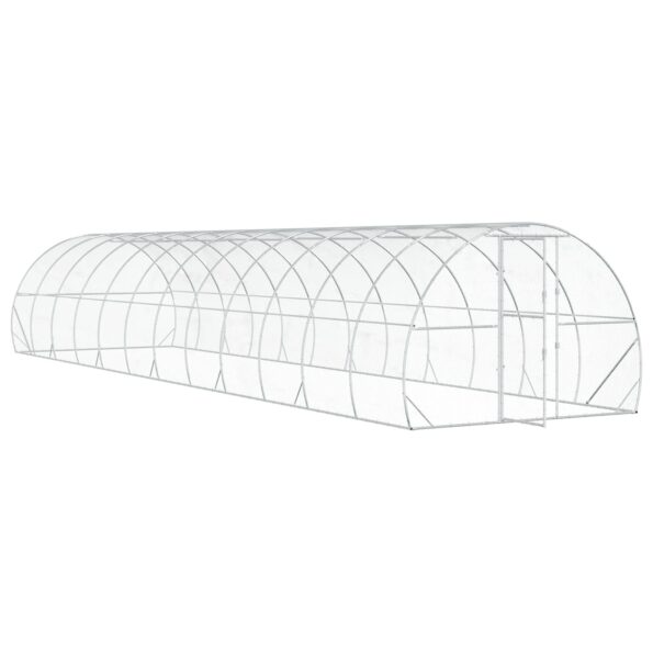 vidaXL Kurník pre kurčatá Strieborná 1200 x 300 x 200 cm – Obrázok 2