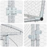 vidaXL Kurník pre kurčatá Strieborná 1200 x 300 x 200 cm – Obrázok 6