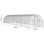 vidaXL Kurník pre kurčatá Strieborná 1200 x 300 x 200 cm – Obrázok 8