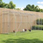 vidaXL Kurník proti stene Strieborná 600 x 150 x 215 cm – Obrázok 8
