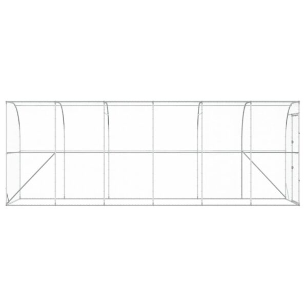 vidaXL Kurník proti stene Strieborná 600 x 150 x 215 cm – Obrázok 4