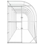 vidaXL Kurník proti stene Strieborná 600 x 150 x 215 cm – Obrázok 3