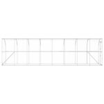 vidaXL Kurník proti stene Strieborná 600 x 150 x 215 cm – Obrázok 4