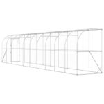 vidaXL Kurník proti stene Strieborná 600 x 150 x 215 cm – Obrázok 5