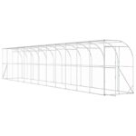 vidaXL Kurník proti stene Strieborná 600 x 150 x 215 cm – Obrázok 2