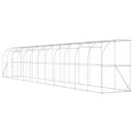 vidaXL Kurník proti stene Strieborná 600 x 150 x 215 cm – Obrázok 5