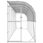 vidaXL Kurník proti stene Strieborná 600 x 150 x 215 cm – Obrázok 3