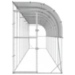 vidaXL Kurník proti stene Strieborná 600 x 150 x 215 cm – Obrázok 3