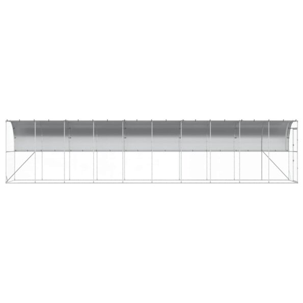vidaXL Kurník proti stene Strieborná 600 x 150 x 215 cm – Obrázok 4