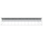 vidaXL Kurník proti stene Strieborná 600 x 150 x 215 cm – Obrázok 4