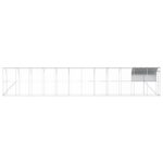 vidaXL Kurník proti stene Strieborná 1200 x 100 x 215 cm – Obrázok 4