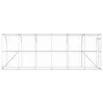 vidaXL Kurník proti stene Strieborná 600 x 150 x 215 cm – Obrázok 4